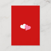 かわいい鹿と小さなフラットなバレンタインのデイカード エンクロージャーカード (裏面)