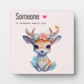 かわいい鹿と恋のベビー フォトプラーク (正面)