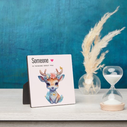 かわいい鹿と恋のベビー フォトプラーク (インサイチュ)