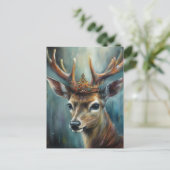 かわいい鹿と王冠 ポストカード (スタンド正面)