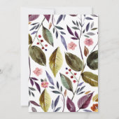 かわいい鹿と花模様の赤ちゃんシャワー 招待状 (裏面)