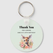 かわいい鹿に囲まれたバライベントありがとう キーホルダー (正面)