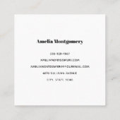 かわいい鹿に囲まれたバラ スクエア名刺 (裏面)