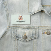 かわいい鹿に囲まれたバラ 名札 (インサイチュ)