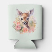 かわいい鹿に囲まれたバラ 缶クーラー (裏面)