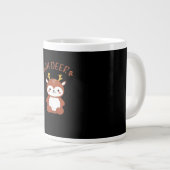 かわいい鹿のかわいいアートスタイル ジャンボコーヒーマグカップ (正面右)