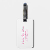 かわいい鹿のクリスマスキッズ ラゲッジタグ (裏面縦)