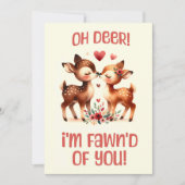 かわいい鹿のバレンタインカード! 「君に恋い焦がれて」 バレンタインデー シーズンカード (正面)