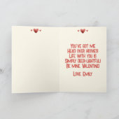 かわいい鹿のバレンタイン！ 私はあなたに夢中よ バレンタインデー シーズンカード (内部)