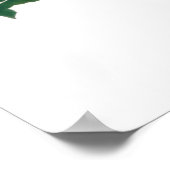 かわいい鹿のフローラ赤ちゃんシャワー歓迎サイン ポスター (角)