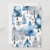 かわいい鹿の冬のワンデアフル男子誕生日テンプレート 招待状 (裏面)