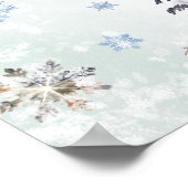 かわいい鹿の冬1年目フォトマイルストーンポスター ポスター (角)