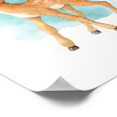 かわいい鹿の動物子供部屋ウォールデコーベビーガールボーイ ポスター (角)