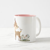 かわいい鹿の恋人マグカップ ツートーンマグカップ (正面右)