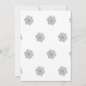 かわいい鹿の森の冬のワンダーランドの水彩画アート 招待状 (裏面)