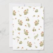 かわいい鹿の森の赤ちゃんシャワーをテーマ 招待状 (裏面)