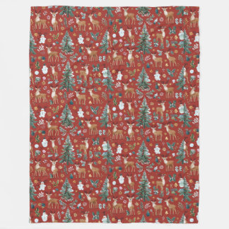 かわいい鹿の毛布 フリースブランケット