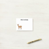 かわいい鹿の漫画イラストレーション ポストイット (デスク上)