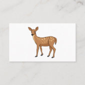 かわいい鹿の漫画イラストレーション 名刺 (裏面)