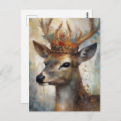 かわいい鹿の王冠|過去記事 ポストカード (正面/裏面)