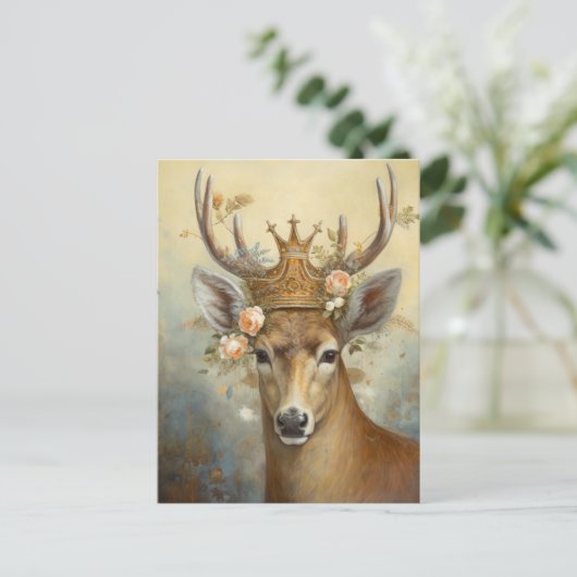 かわいい鹿の王冠|過去記事 ポストカード (スタンド正面)