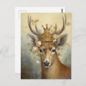 かわいい鹿の王冠|過去記事 ポストカード (正面/裏面)
