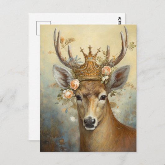 かわいい鹿の王冠|過去記事 ポストカード (正面/裏面)