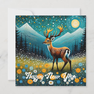 かわいい鹿の花メドウファンタジー シーズンカード