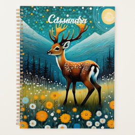 かわいい鹿の花メドウファンタジー プランナー手帳