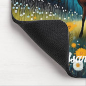 かわいい鹿の花メドウファンタジー マウスパッド (コーナー)