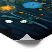 かわいい鹿の花畑ファンタジー ポスター (角)