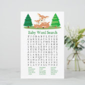 かわいい鹿の赤ちゃんシャワーワード検索ゲーム (スタンド正面)