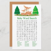 かわいい鹿の赤ちゃんシャワーワード検索ゲーム (正面/裏面)