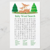 かわいい鹿の赤ちゃんシャワーワード検索ゲーム (正面)