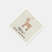 かわいい鹿の赤ちゃんシャワー スタンダードカクテルナプキン (角)