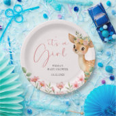 かわいい鹿の赤ちゃんシャワー ペーパープレート (パーティー)