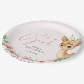かわいい鹿の赤ちゃんシャワー ペーパープレート (アングル)