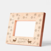 かわいい鹿の雪片メリークリスマス レーザー彫刻フレーム (左)