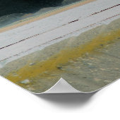 かわいい鹿の顔像が窓から覗く ポスター (角)