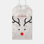 かわいい鹿の顔,ぼかし ギフトタグ (正面)