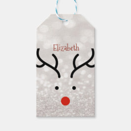 かわいい鹿の顔,ぼかし ギフトタグ