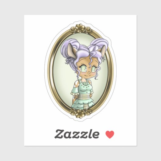 かわいい鹿アニメガールカワイイ シール (シート)