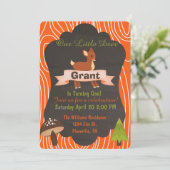 かわいい鹿ウッドランド誕生パーティーの招待2 招待状 (スタンド正面)