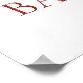 かわいい鹿クリスマス赤ちゃんシャワー歓迎サイン ポスター (角)