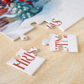 かわいい鹿ジンジャーブレッドホームクリスマスパズル ジグソーパズル (側面)