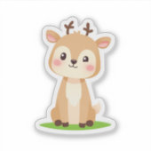 かわいい鹿ステッカー  シール (正面)