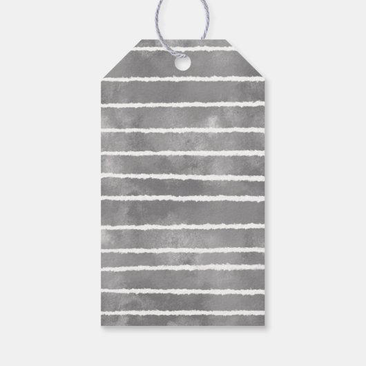 かわいい鹿テーマ男女兼用冬の赤ちゃんシャワー ギフトタグ (裏面)