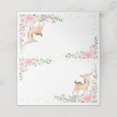 かわいい鹿フローラフードテント座席表 プレイスカード (外部開封)