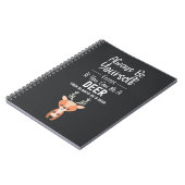 かわいい鹿好きギフト 動物 野生生物 楽しい ユーモア ノートブック (左側)