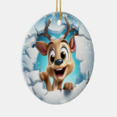 かわいい鹿3D セラミックオーナメント (右)